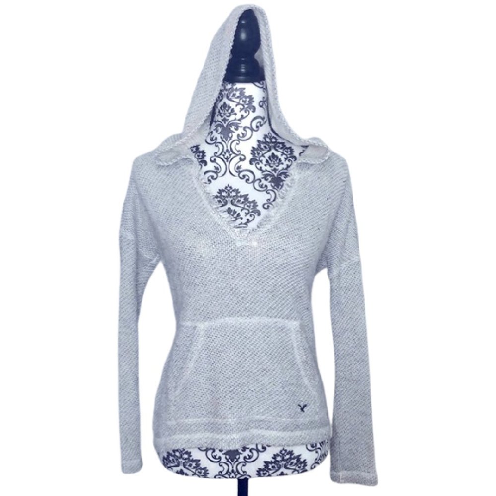 NWOT American Eagle White, Grey & Black Pullover